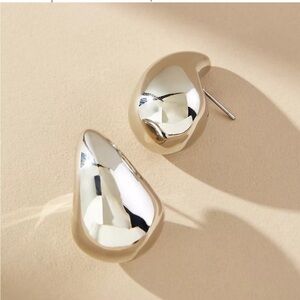 NEW Anthropologie Petra drop silver earrings